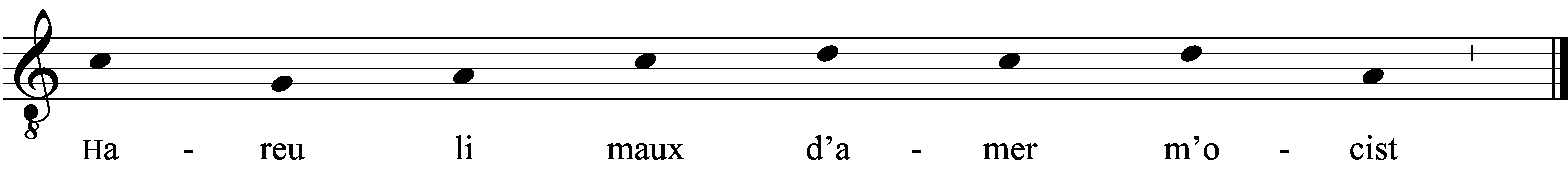 Refrain musical notation